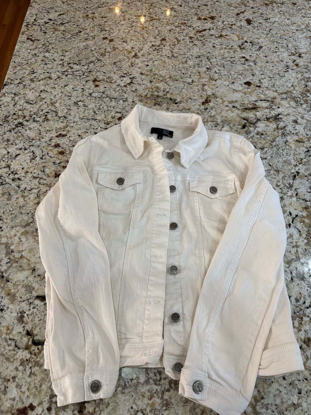 1822 Denim White Denim Jacket Size M